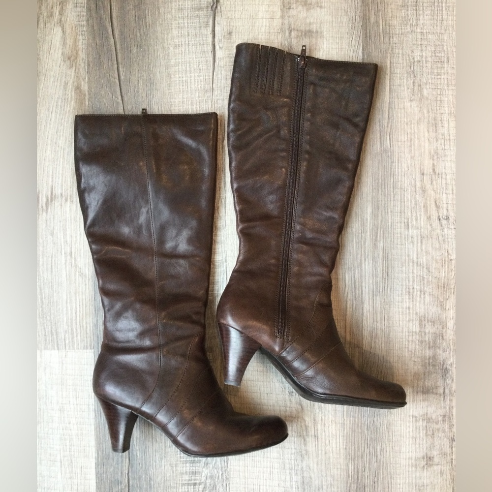 Born leather mid calf boots